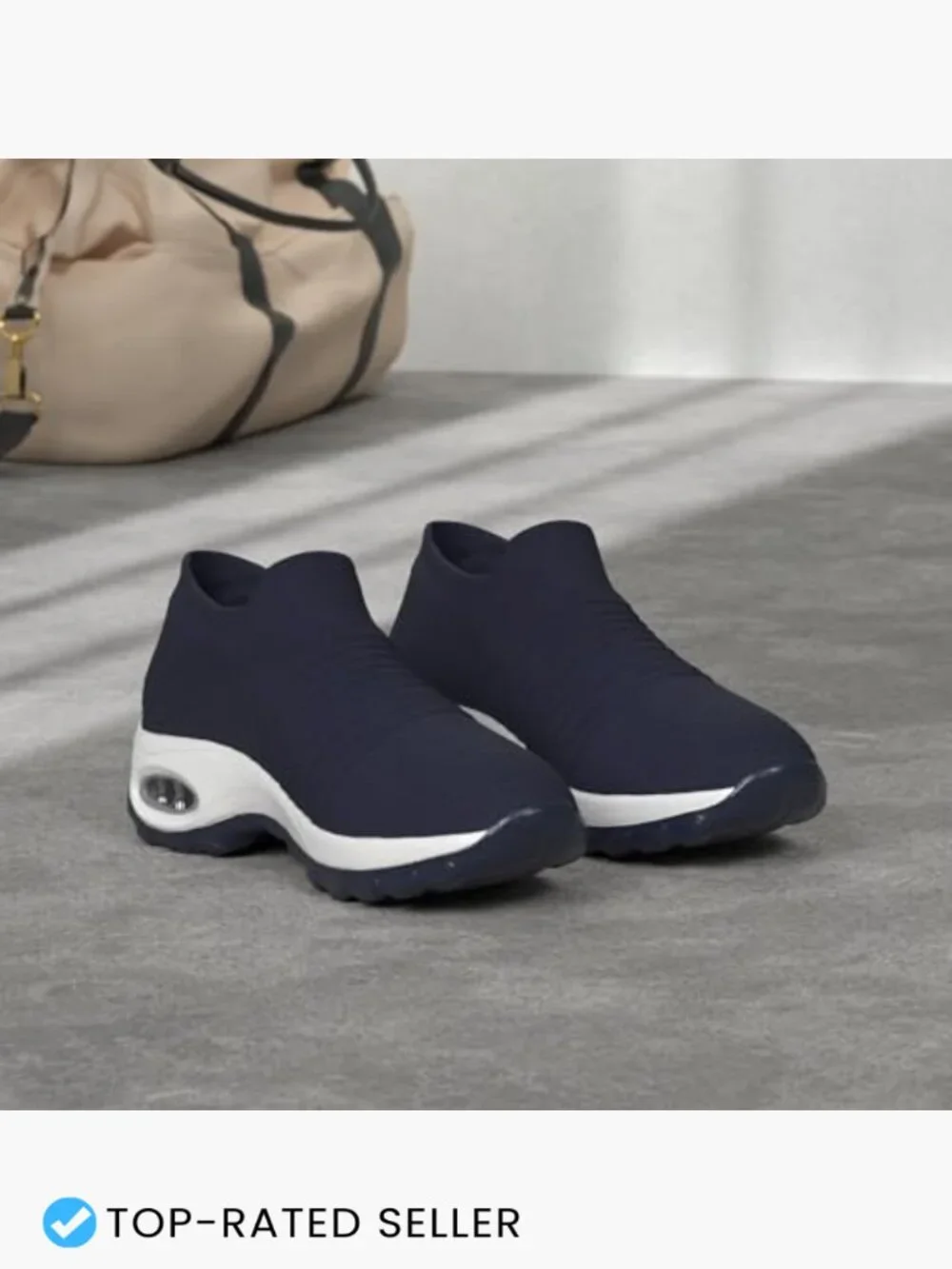 Women's Slip On Walking Sneakers Cushioned Comfort Athletic Shoes for Work